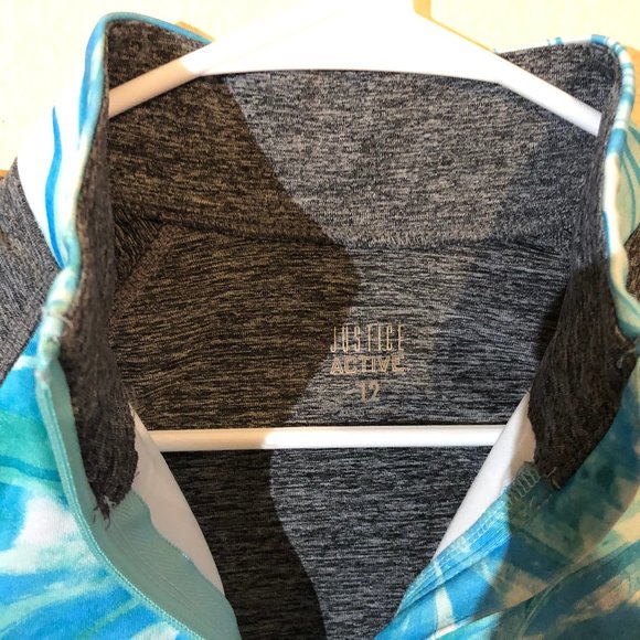 Justice Active Girls Swirl Zip Up Jacket Size 12 - Picture 7 of 8